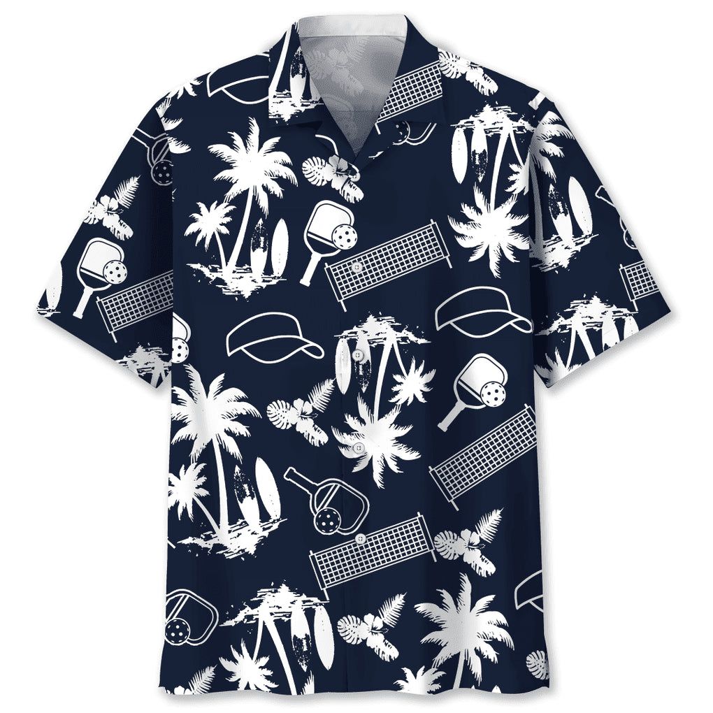 Pickleball Black Trendy Hawaiian Shirt