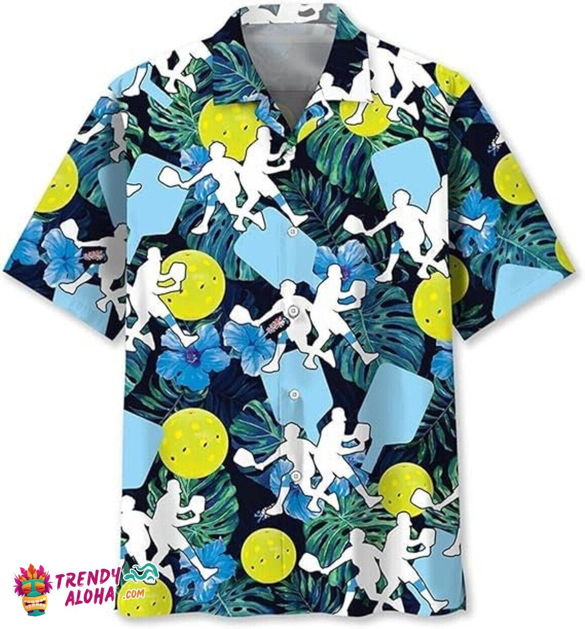 Pickleball Paddle Enthusiast’s Men’s Summer Sports Hawaiian Shirt