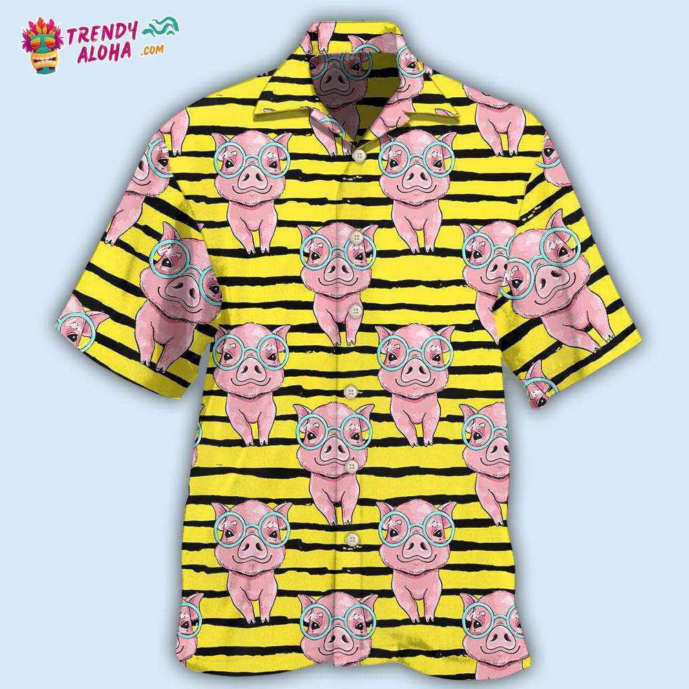 Pig Cartoon Hawaiian Shirt – Trendy Aloha