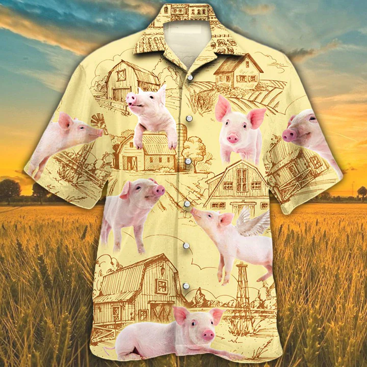 Pig Lovers Farm Trendy Hawaiian Shirt, Summer Trendy Hawaiian Shirt For Men Women Pig Lovers Farm Trendy Hawaiian Shirt, Summer Trendy Hawaiian Shirt For Men Women