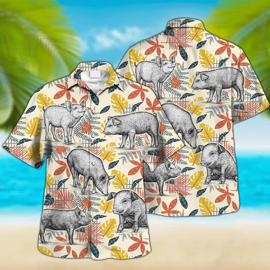 Pig Trendy Hawaiian Shirt For Farm Lovers – Pig Trendy Hawaiian Shirt, Trendy Hawaiian Shirt For Men And Women