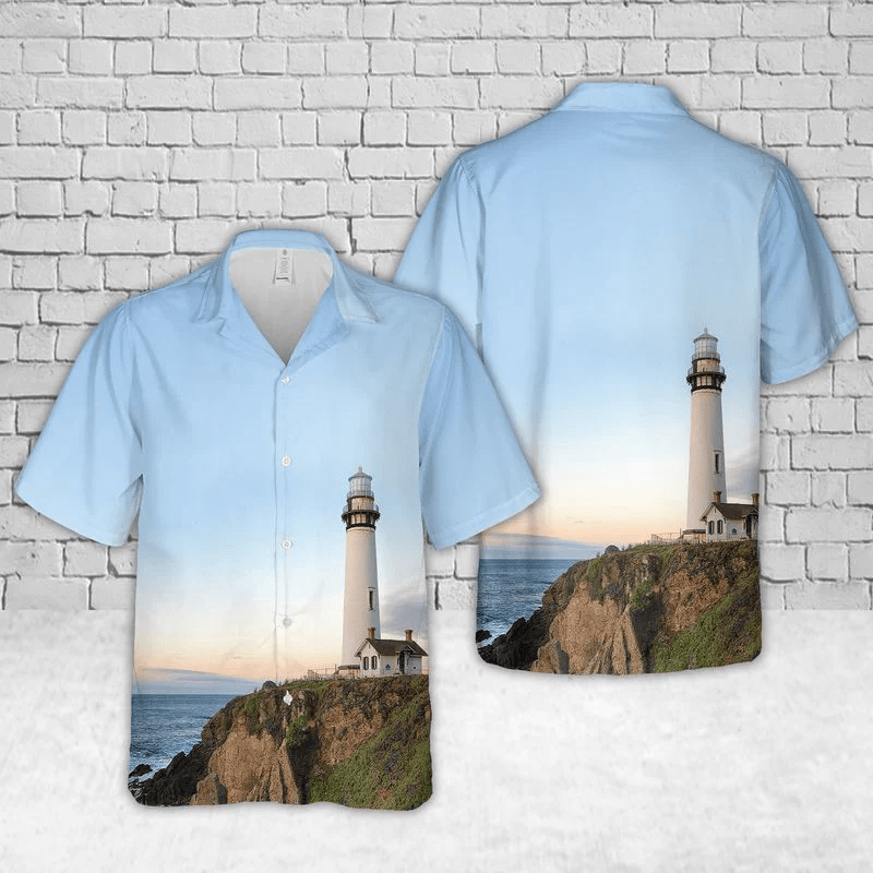 Pigeon Point Lighthouse, Pescadero, California Trendy Hawaiian Shirt