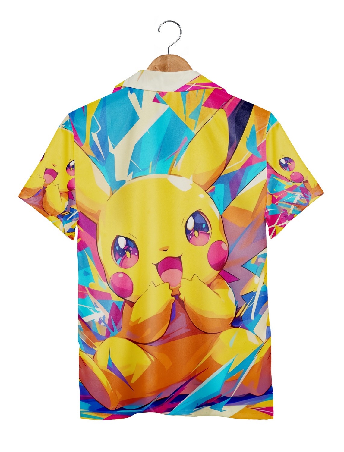 Pikachu Pokemon Hawaiian Shirt, Funny  Yellow Pikachu Anime, Y2K Summer Beach Aloha Shirt