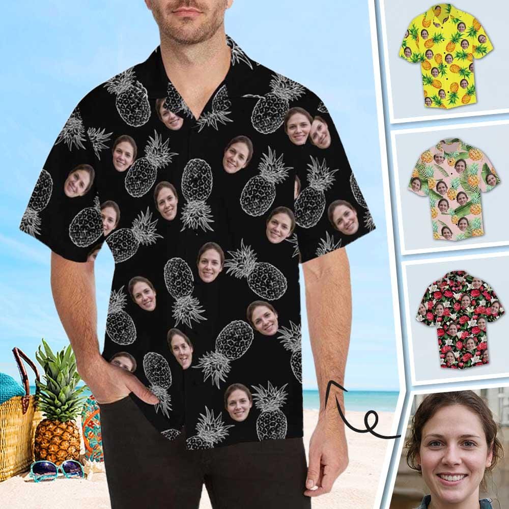 Pineapple Black Tropical Aloha Shirt Birthday Vacation Party Gift For Boyfriend Or Husband Pineapple Black Tropical Aloha Shirt Birthday Vacation Party Gift For Boyfriend Or Husband