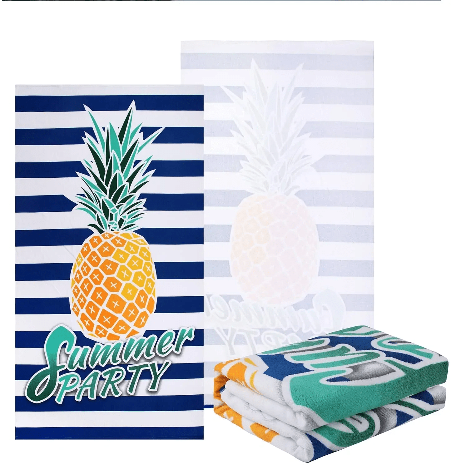 Pineapple Design Beach Towels Women Perfect Sunny Days by the Pool