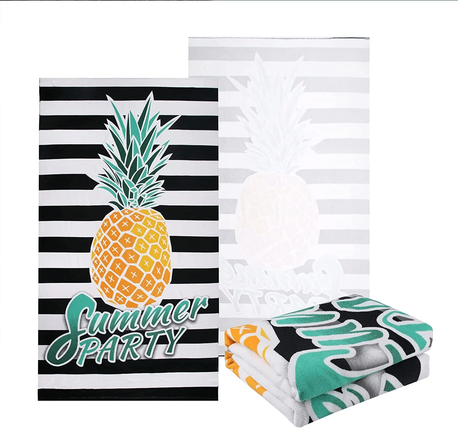 Pineapple Design Beach Towels Women Perfect Sunny Days by the Pool