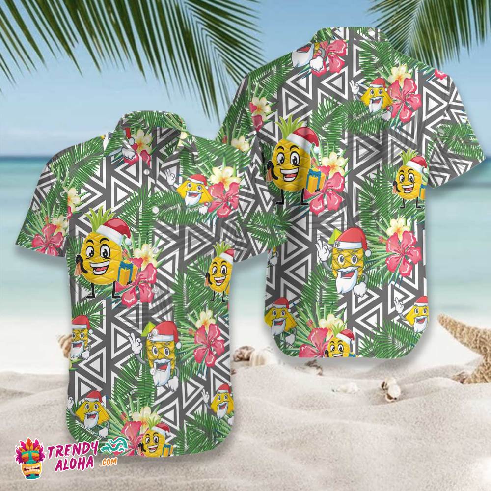 Pineapple Face Santa Claus Hawaiian Shirt Pineapple Face Santa Claus Hawaiian Shirt