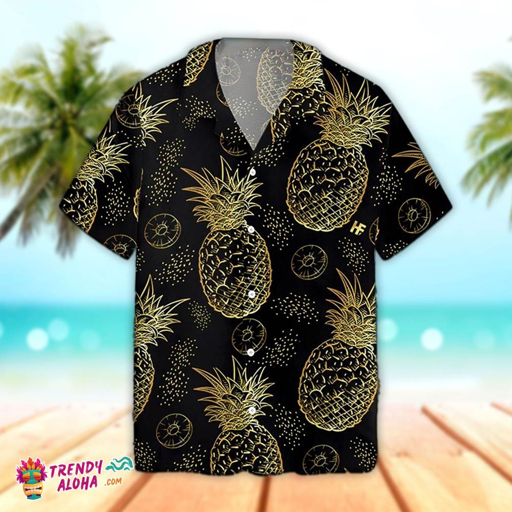 Pineapple Hawaiian Shirts Trendy Aloha