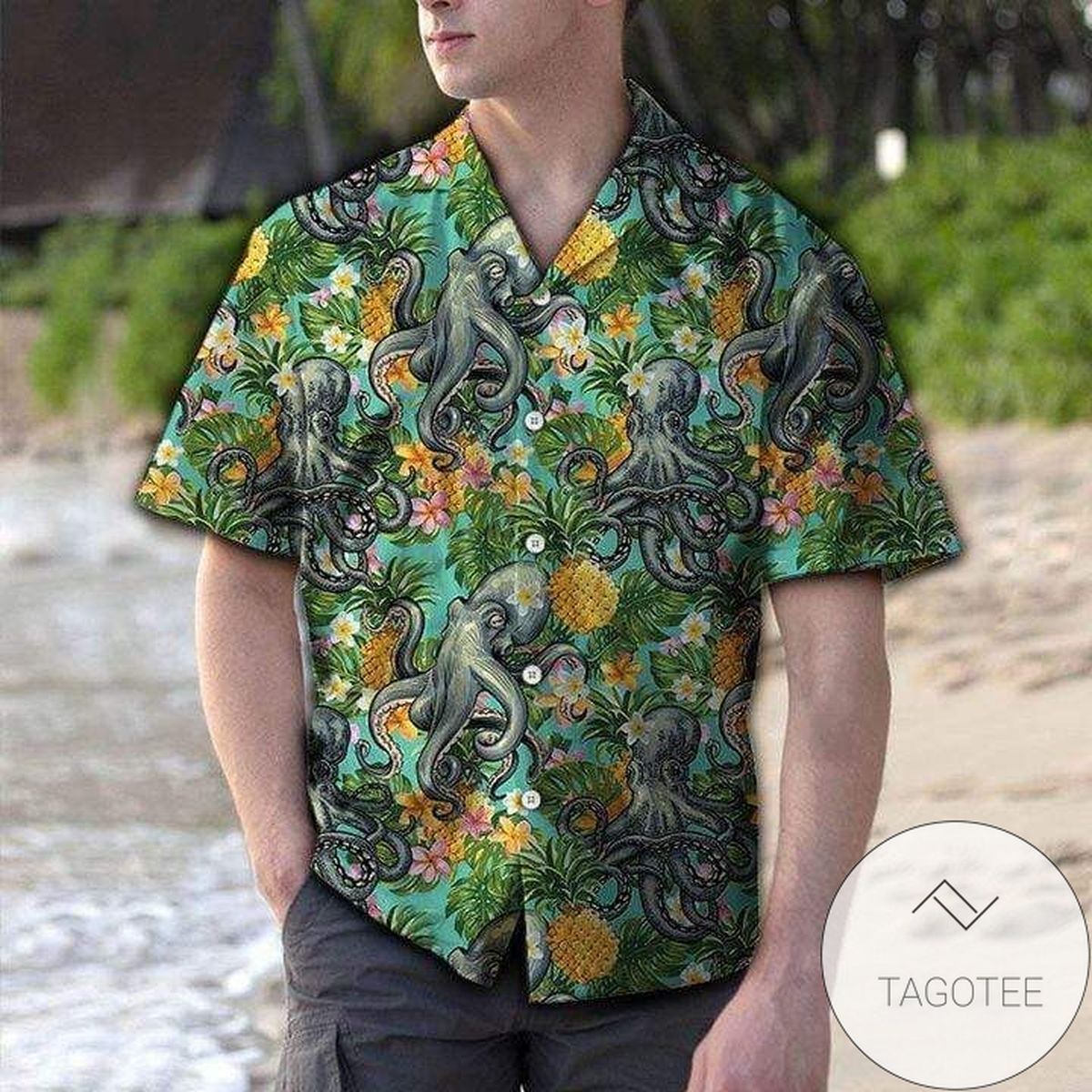 Pineapple Octopus Hawaiian Shirt Tropical Elegance Design Unique Style