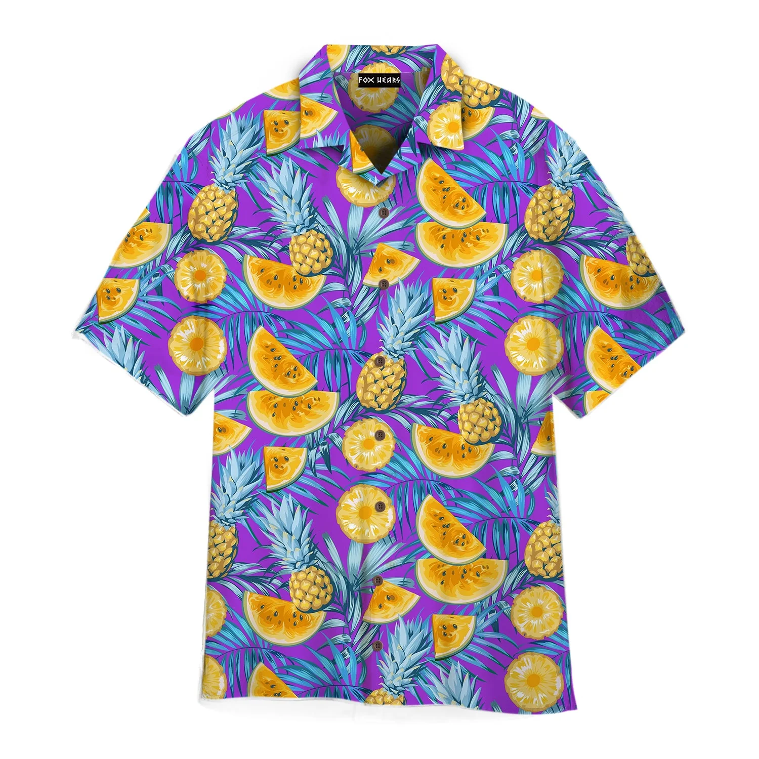 Pineapples Island Tropical Fruits Aloha Hawaiian Shirt