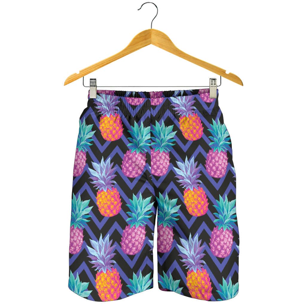 Pineapples Pattern Zigzag Background For Men Women Kid Shorts