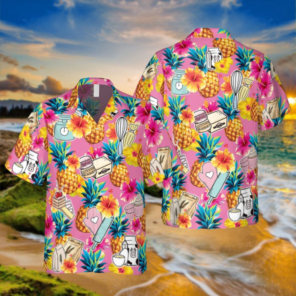 Pink Bakery Trendy Hawaiian Shirt, Summer Shirt Fot Her