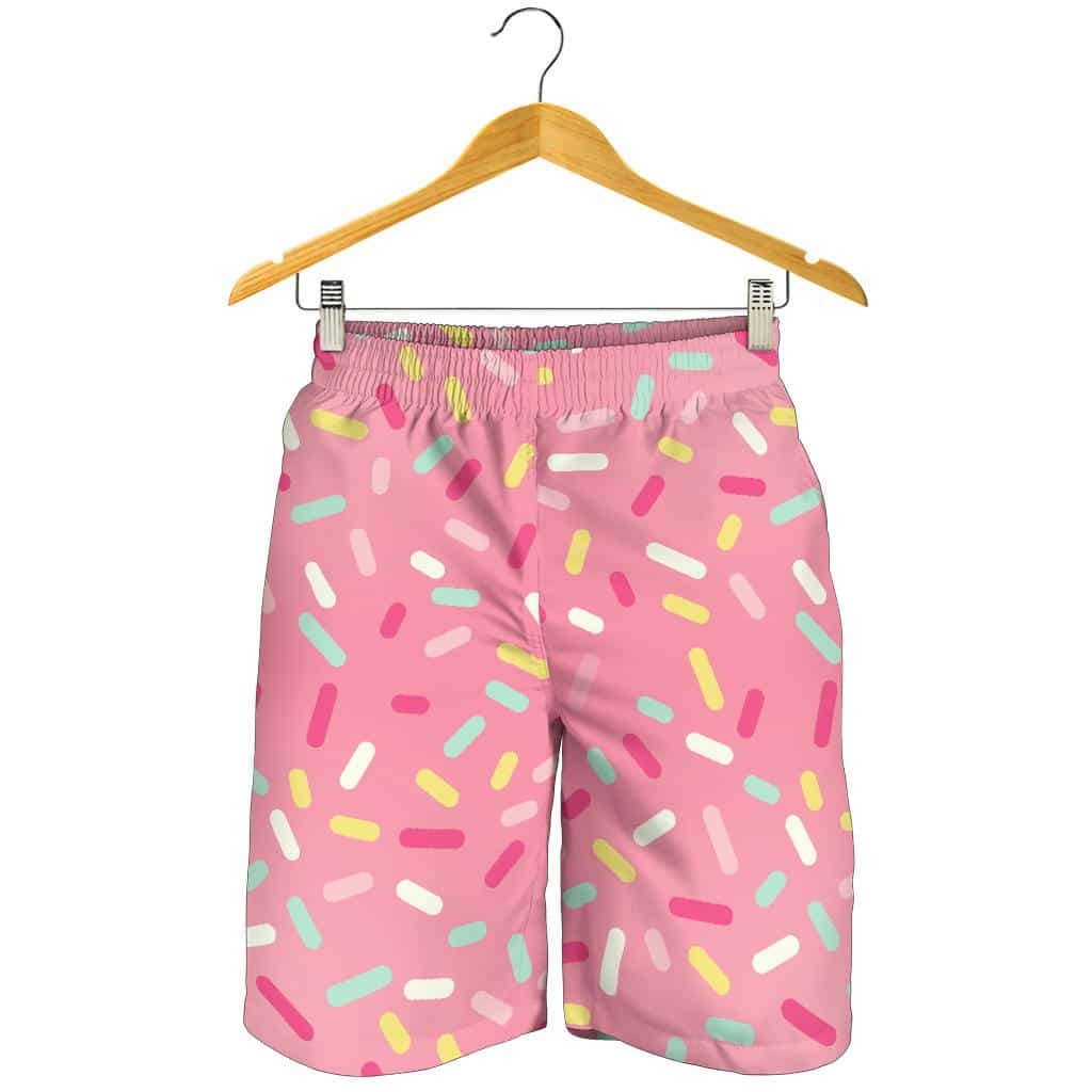 Pink Donut Glaze Candy Pattern For Men Women Kid Shorts