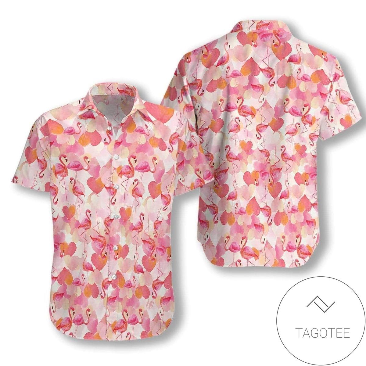 Pink Flamingo Themed Hawaiian Shirt Unique StylisDesign