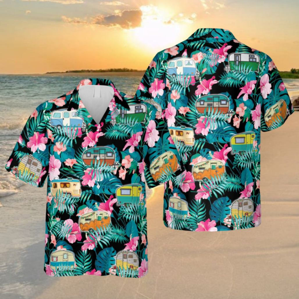 Pink Hibicus Rv Camping Trendy Hawaiian Shirt, Mother’S Day Gift