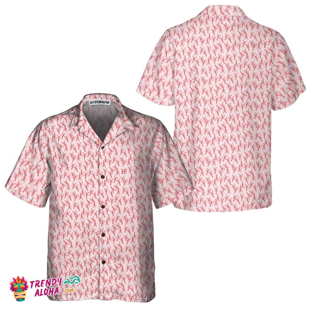 Pink Lobster Hawaiian Shirt, Unique Lobster Shirt, Lobster Print Shirt For Adults Pink Lobster Hawaiian Shirt, Unique Lobster Shirt, Lobster Print Shirt For Adults