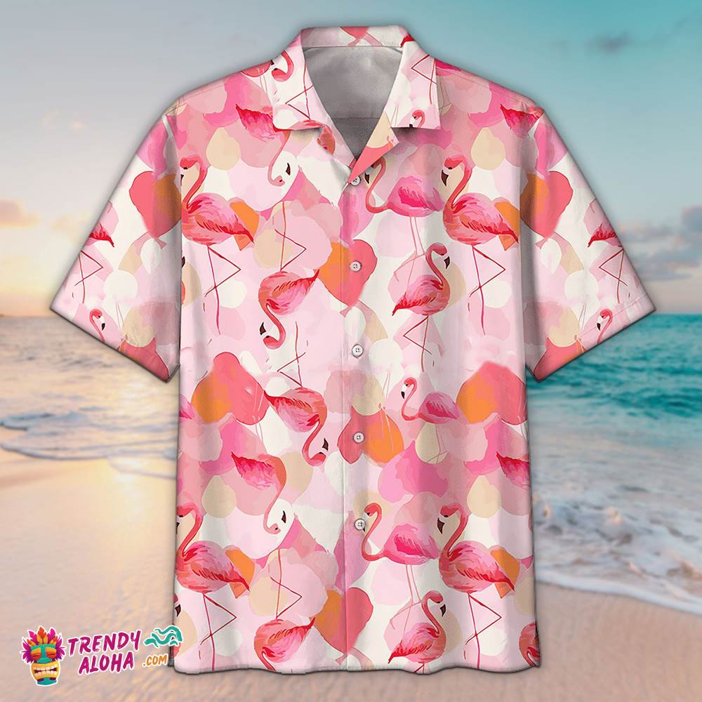 Pinky Flamingo Donut Avocado Parrot Hawaiian Aloha Beach Shirt