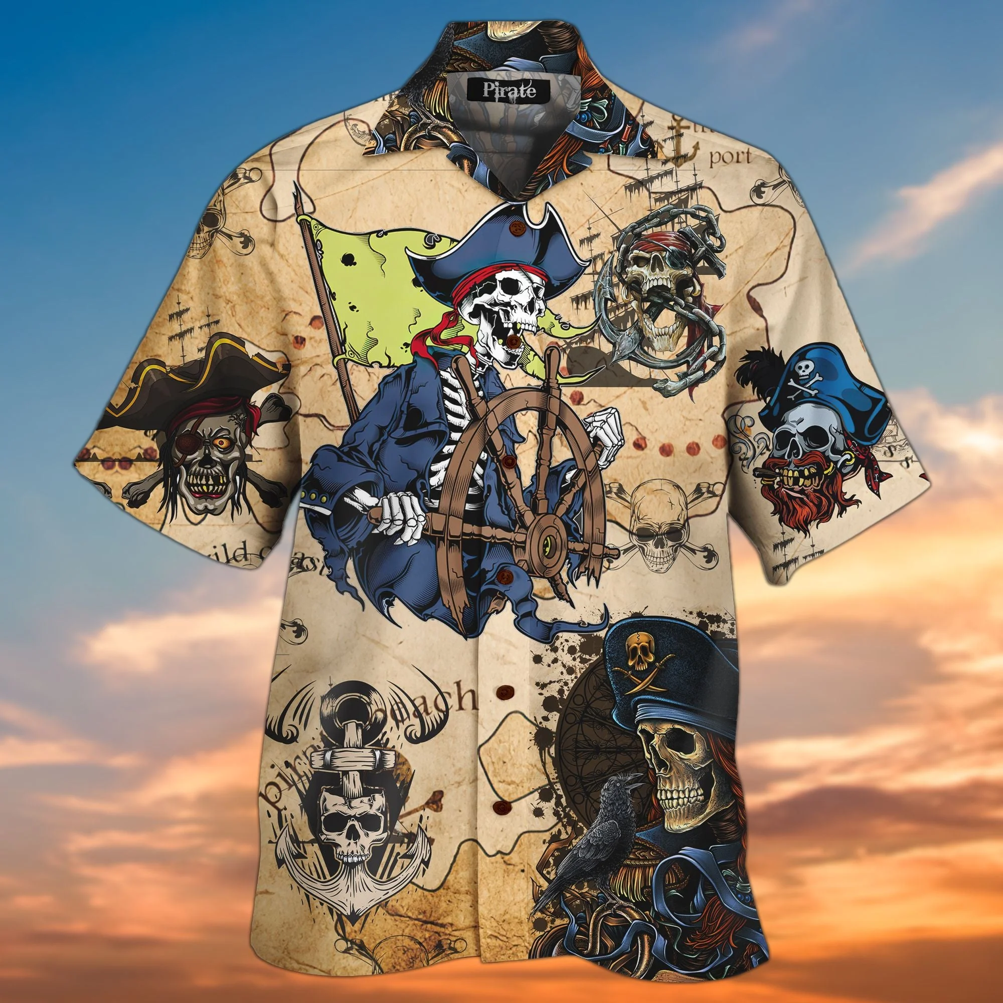 Pirate Adventure Theme 18 3D Hawaiian Shirt Unique Printed Design