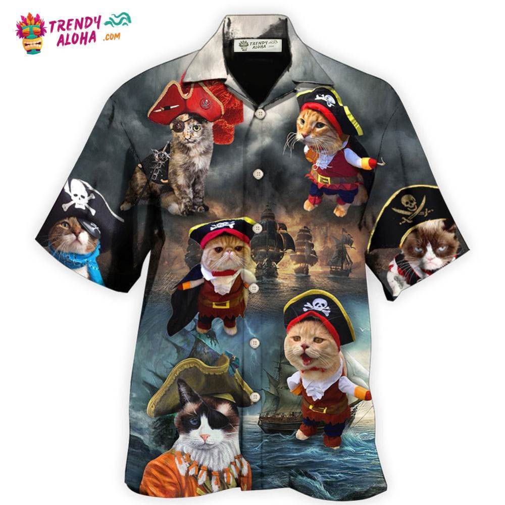 Pirate Cat Style So Cute Hawaiian Shirt – Trendy Aloha Pirate Cat Style So Cute Hawaiian Shirt – Trendy Aloha