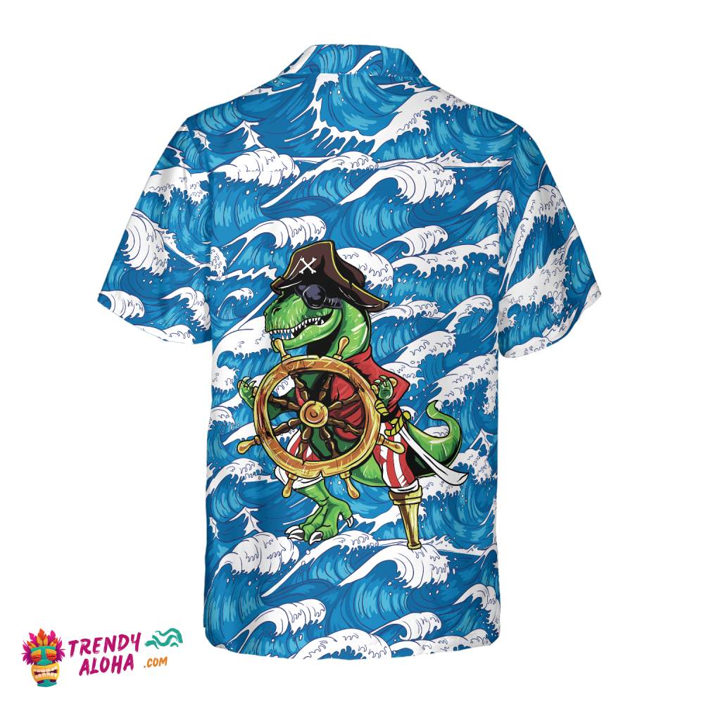 Pirate Dinosaur Hawaiian Shirt