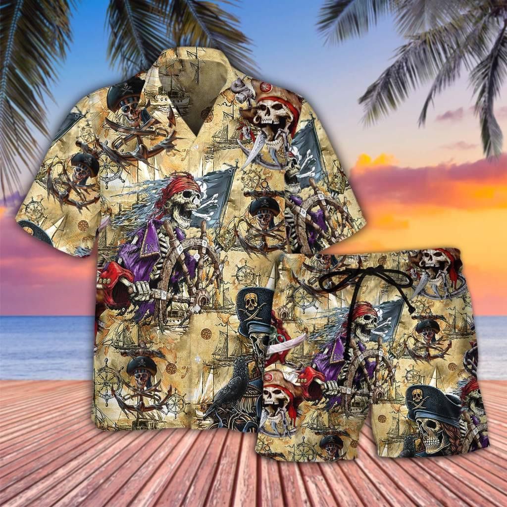 Pirate Inspired 3D Hawaiian Shirt A True Seaside Adventure