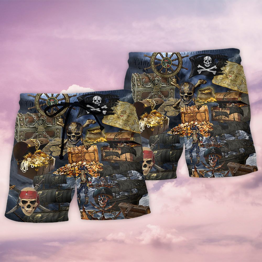 Pirate It’s The Life I Choose Trendy Aloha Hawaiian Beach Shorts