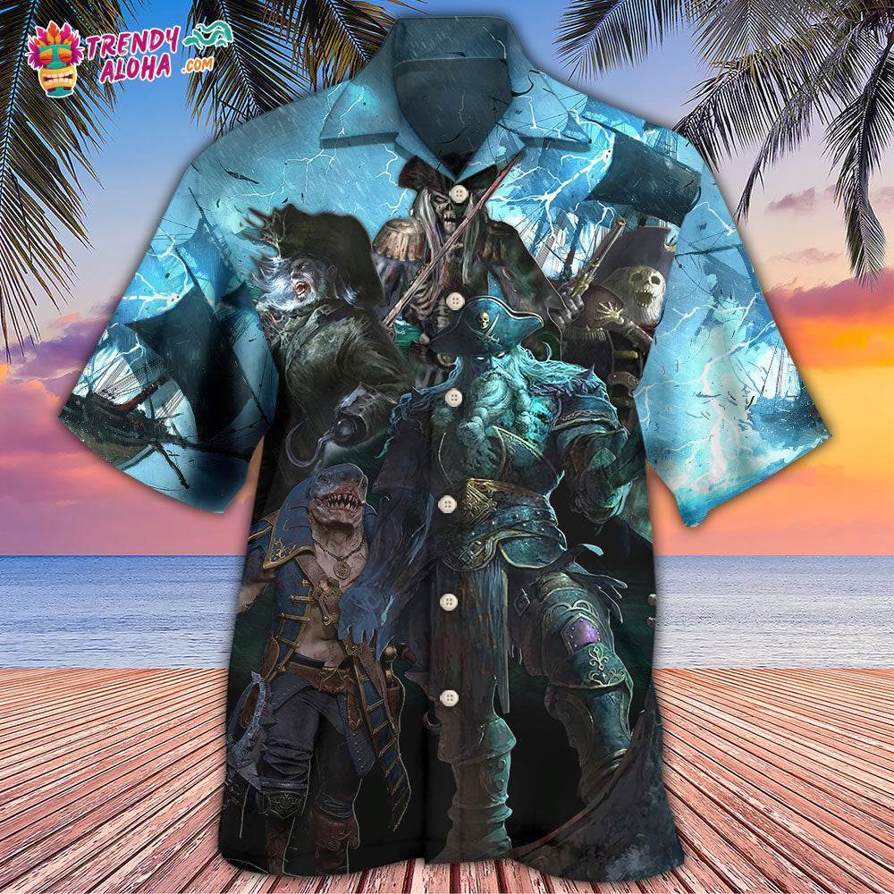 Pirate Monster Storm Sea Hawaiian Shirt – Trendy Aloha
