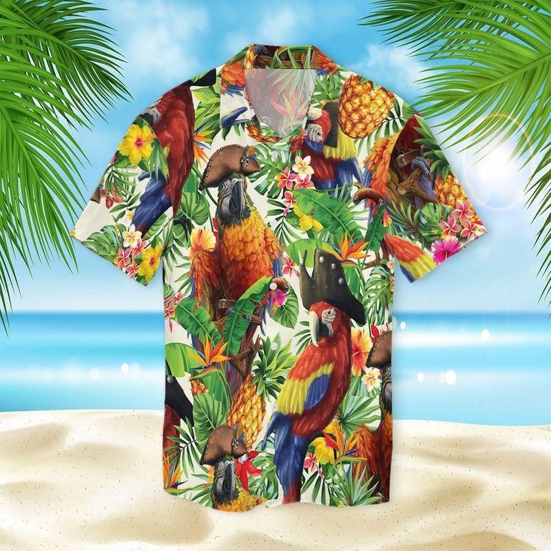 Pirate Parrot Trendy Hawaiian Shirt