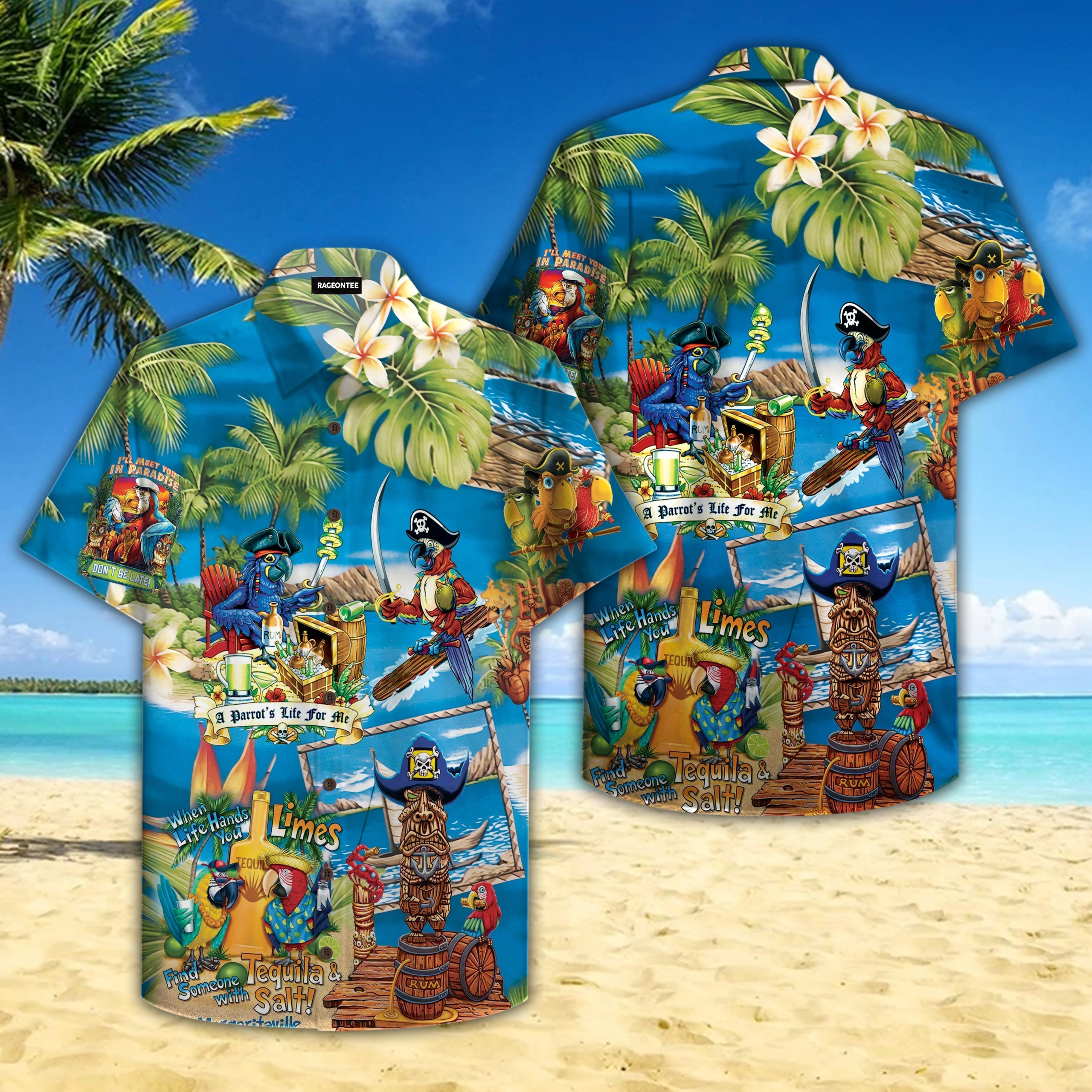 Pirate Parrot Trendy Hawaiian Shirt, Parrot Lover Trendy Hawaiian Shirt For