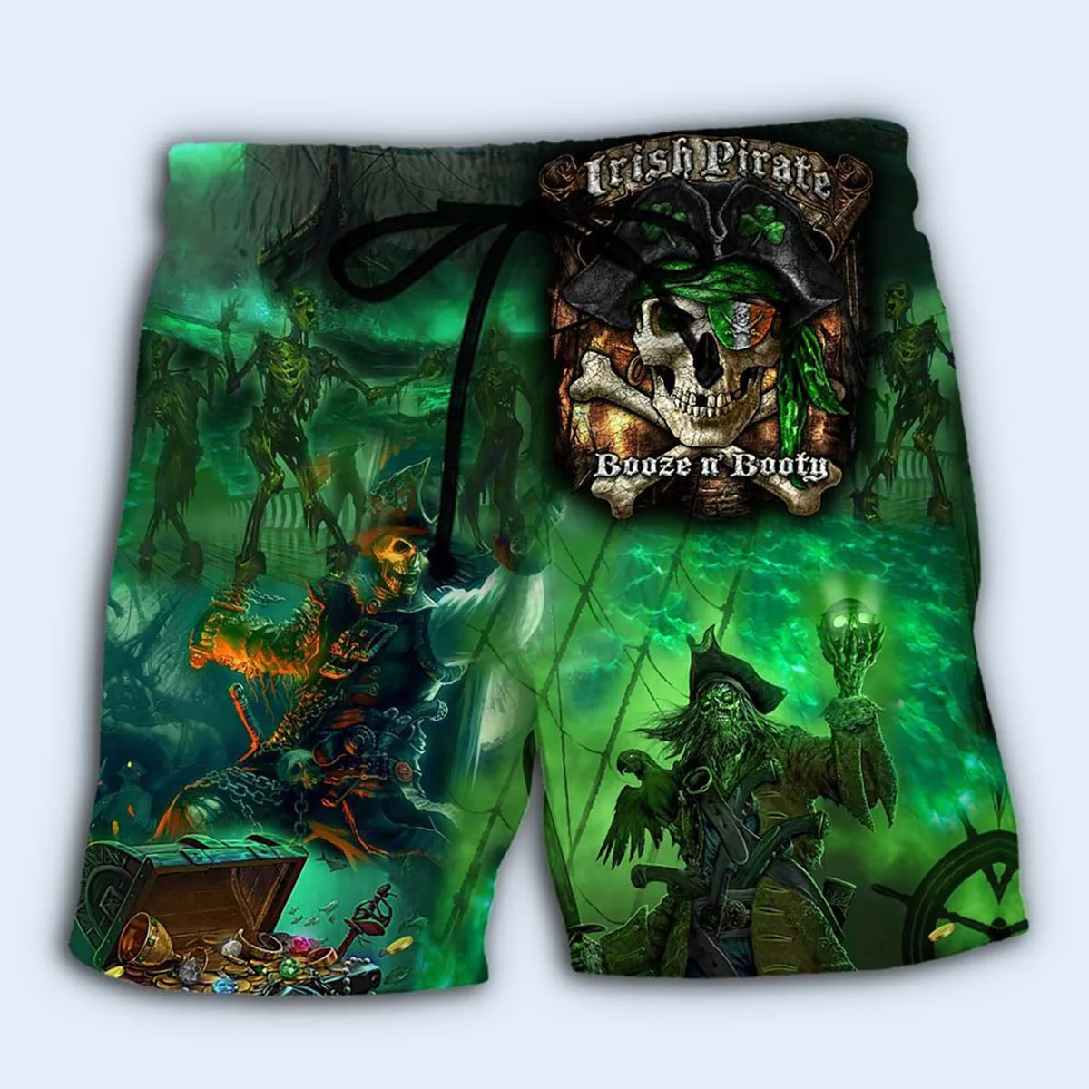 Pirate Themed 3D Hawaiian Shirt Ready For Beach Adventures