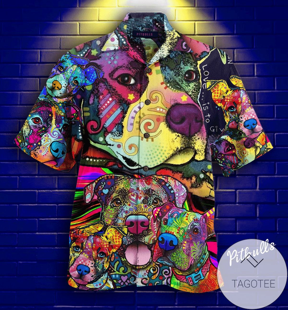 Pit Bull Colorful Design Unisex Hawaiian Shirt Elegance Tropical Style