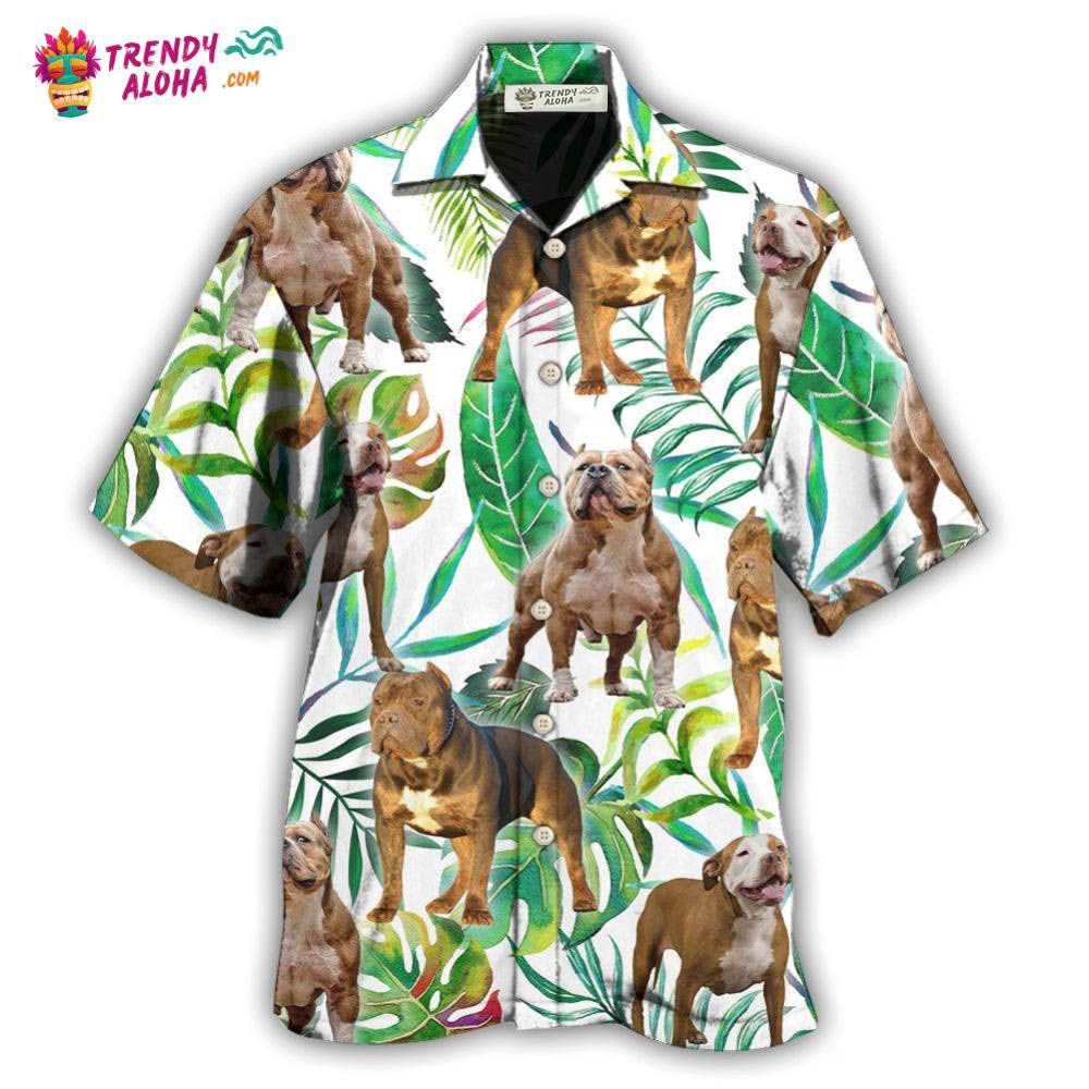 Pitbull And Tropical Leaf Hawaiian Shirt – Trendy Aloha Pitbull And Tropical Leaf Hawaiian Shirt – Trendy Aloha