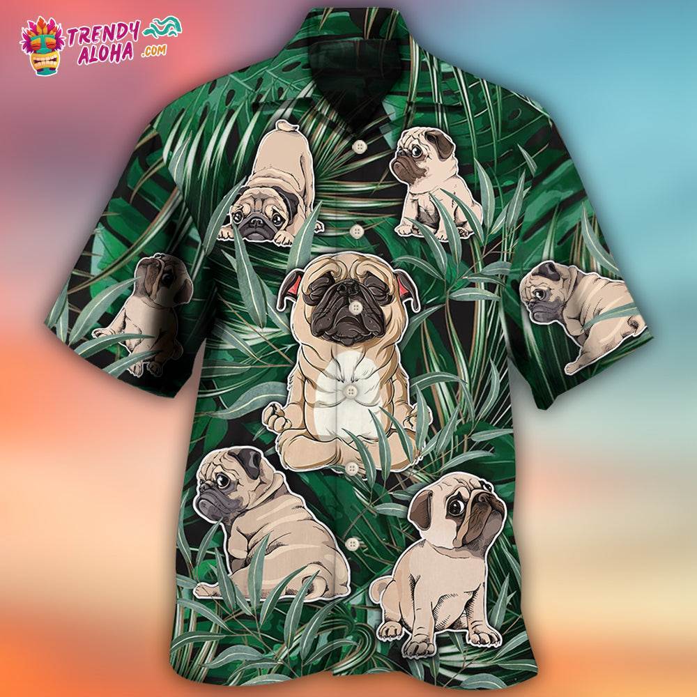 Pitbull Yoga Tropical Yoga Pose Funny Hawaiian Shirt – Trendy Aloha