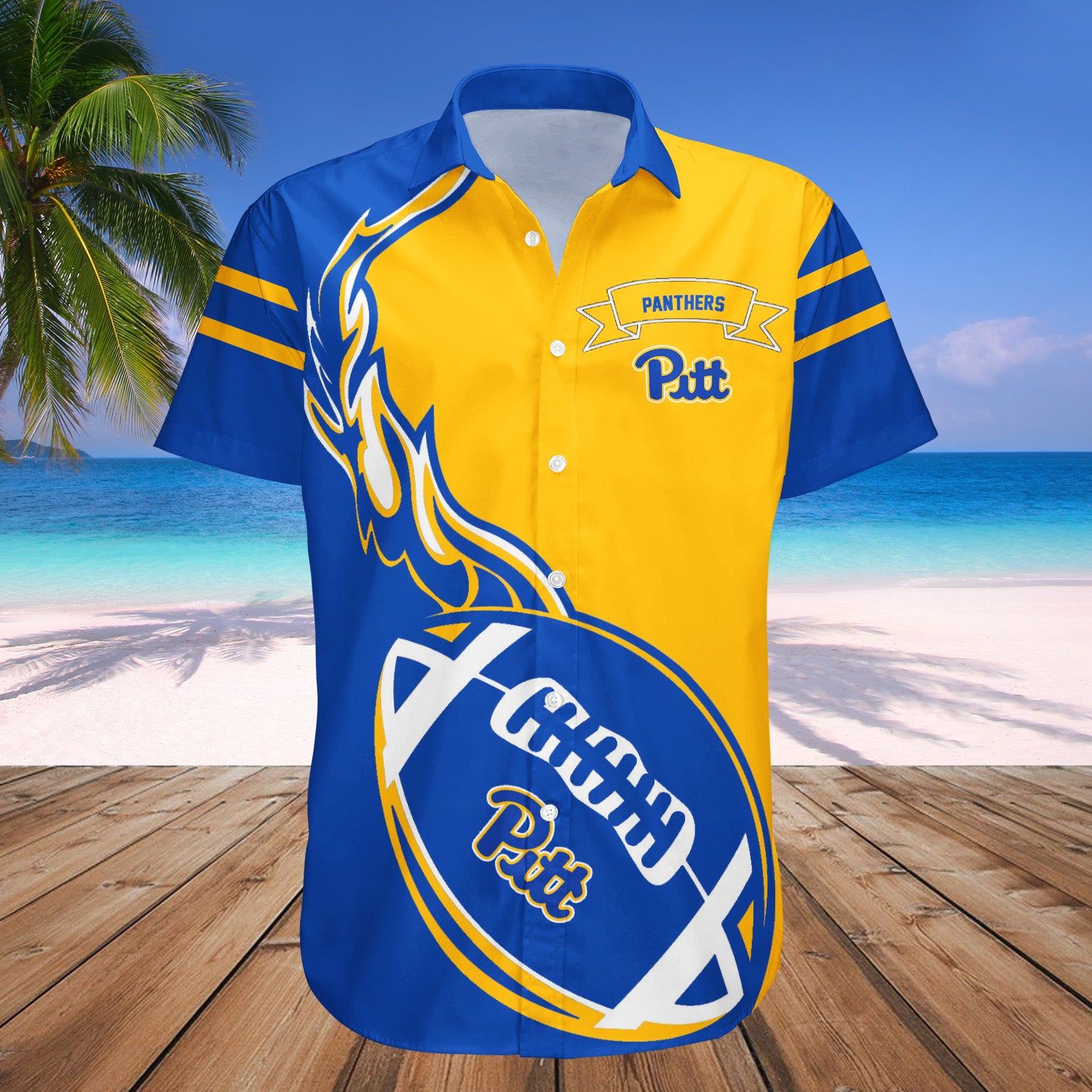 Pittsburgh Panthers Hawaii Shirt Flame Ball – NCAA