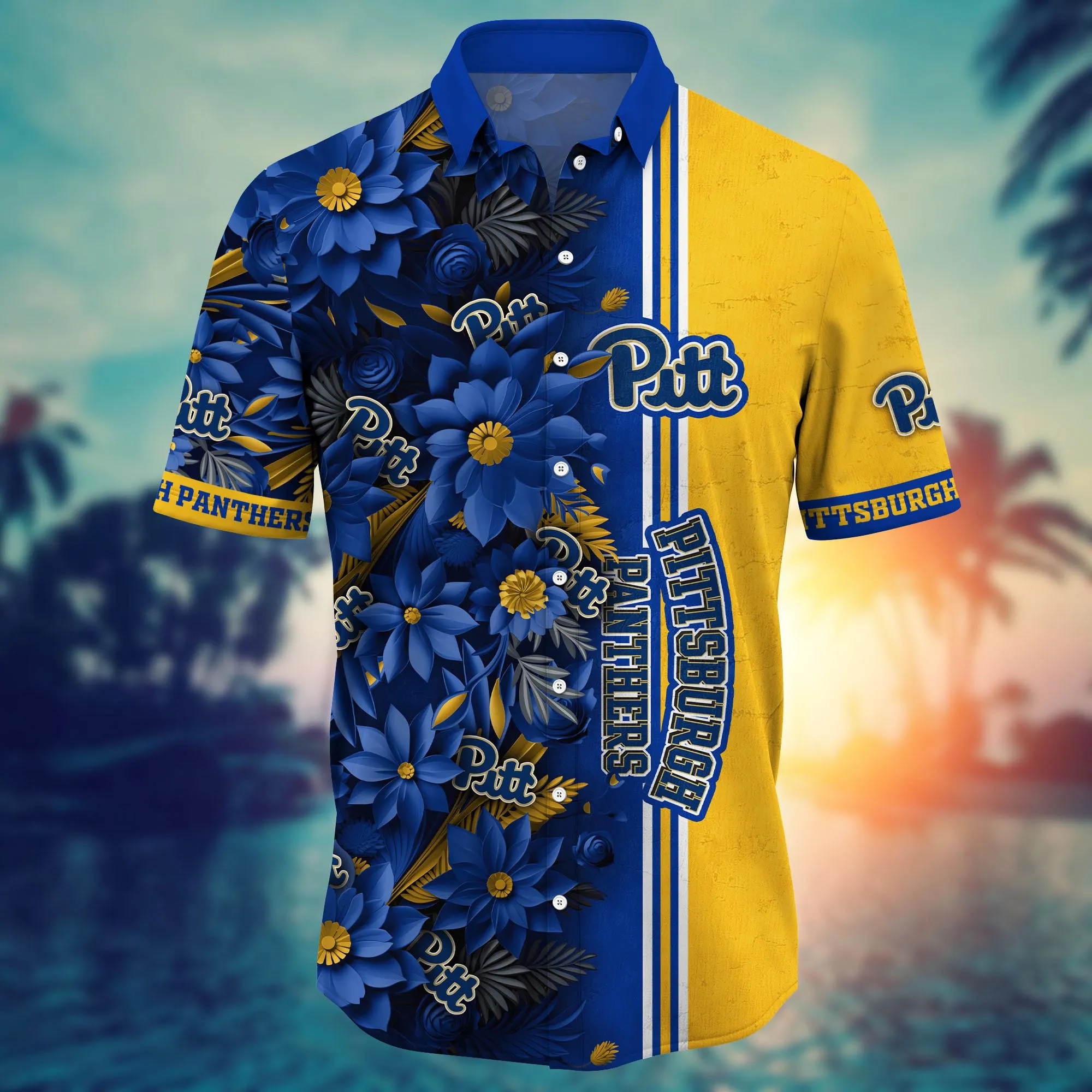 Pittsburgh Panthers NCAA Hawaiian Shirt Custom Vacation Aloha Shirt
