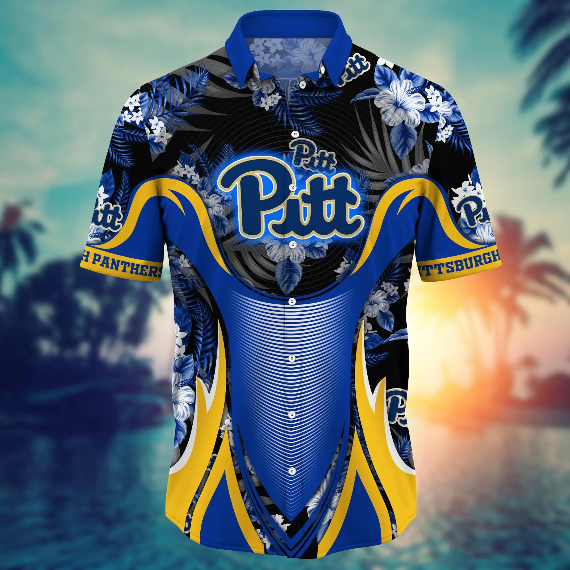 Pittsburgh Panthers NCAA Hawaiian Shirt Getaways Aloha Shirt