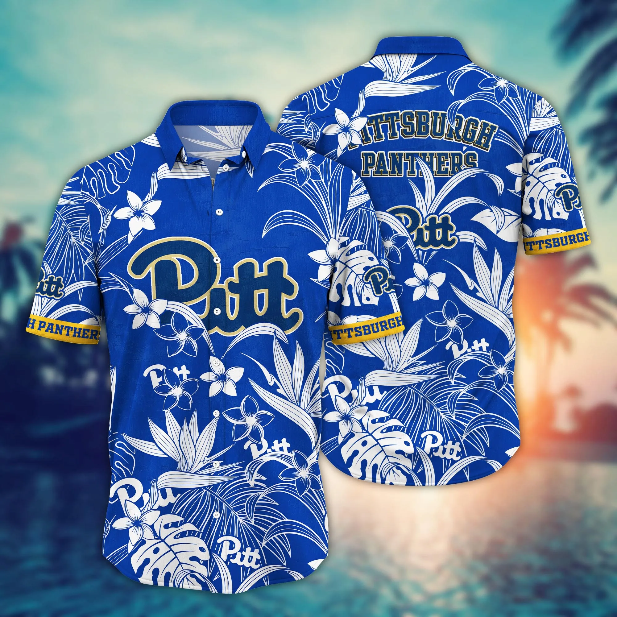 Pittsburgh Panthers NCAA Hawaiian Shirt Summer Nightstime Aloha Shirt Pittsburgh Panthers NCAA Hawaiian Shirt Summer Nightstime Aloha Shirt