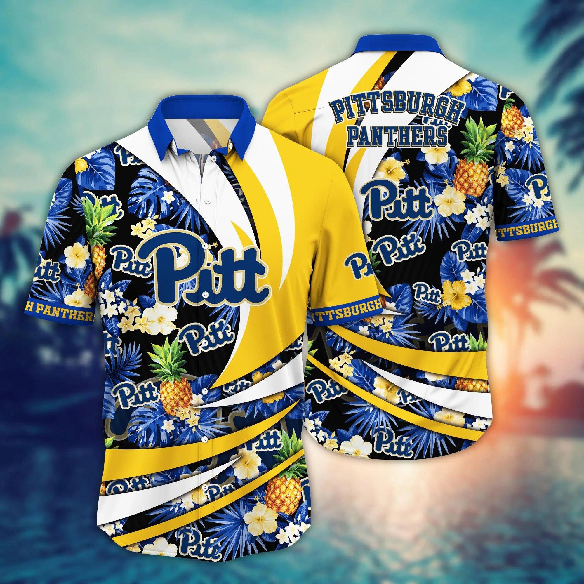 Pittsburgh Panthers NCAA Hawaiian Shirt Sunburn Aloha Shirt Pittsburgh Panthers NCAA Hawaiian Shirt Sunburn Aloha Shirt