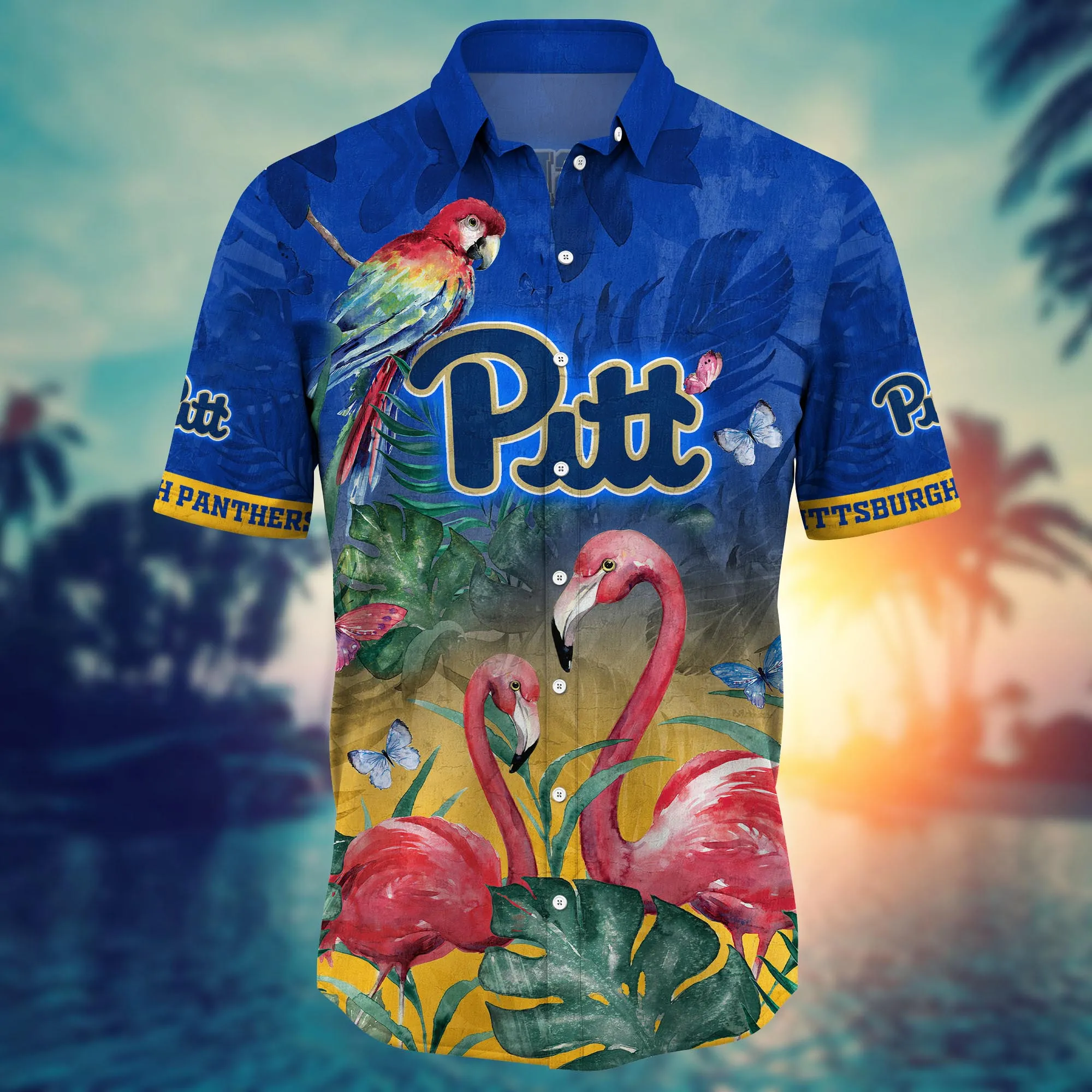 Pittsburgh Panthers NCAA Hawaiian Shirt Sunning Aloha Shirt