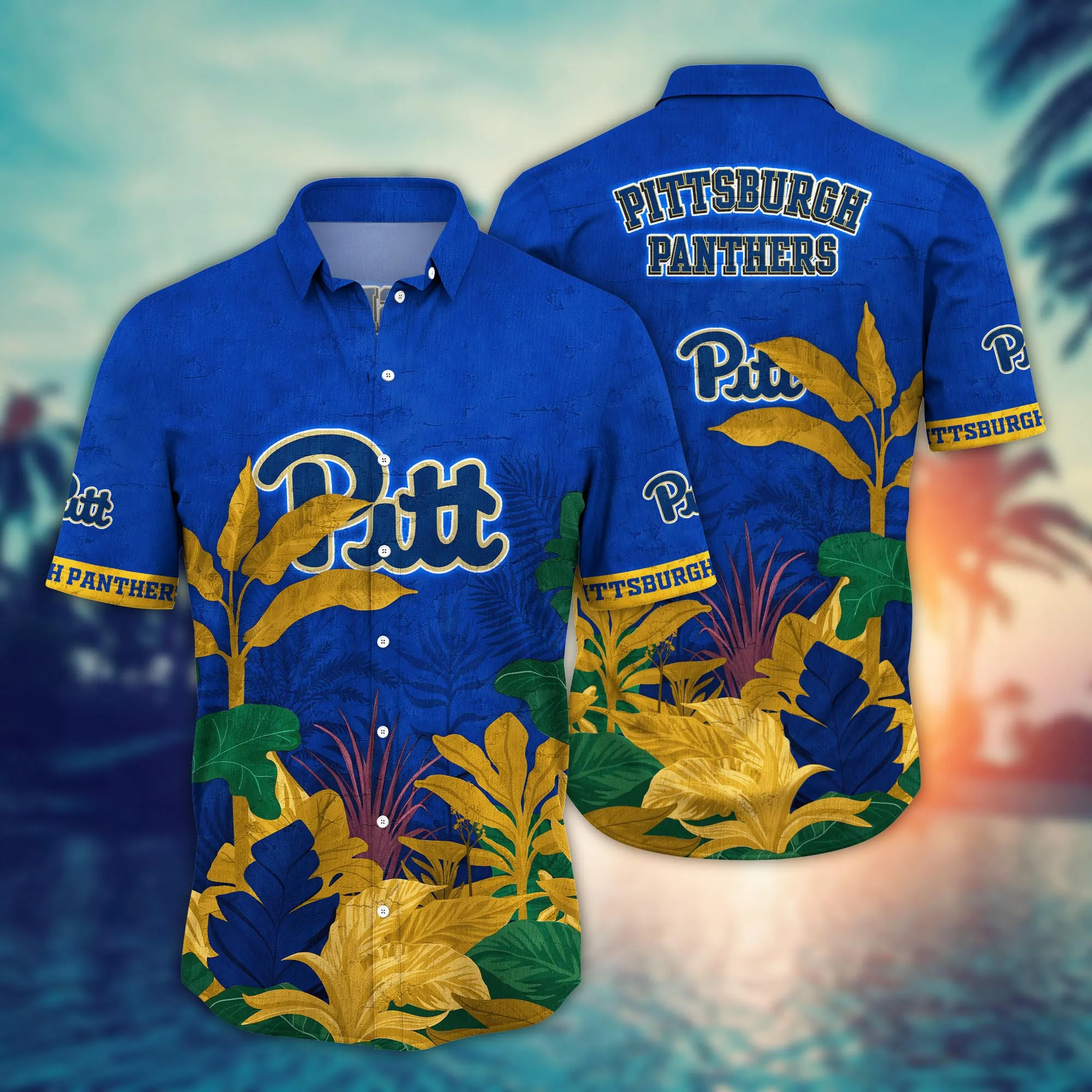 Pittsburgh Panthers NCAA Hawaiian Shirt Vacation Aloha Shirt Pittsburgh Panthers NCAA Hawaiian Shirt Vacation Aloha Shirt