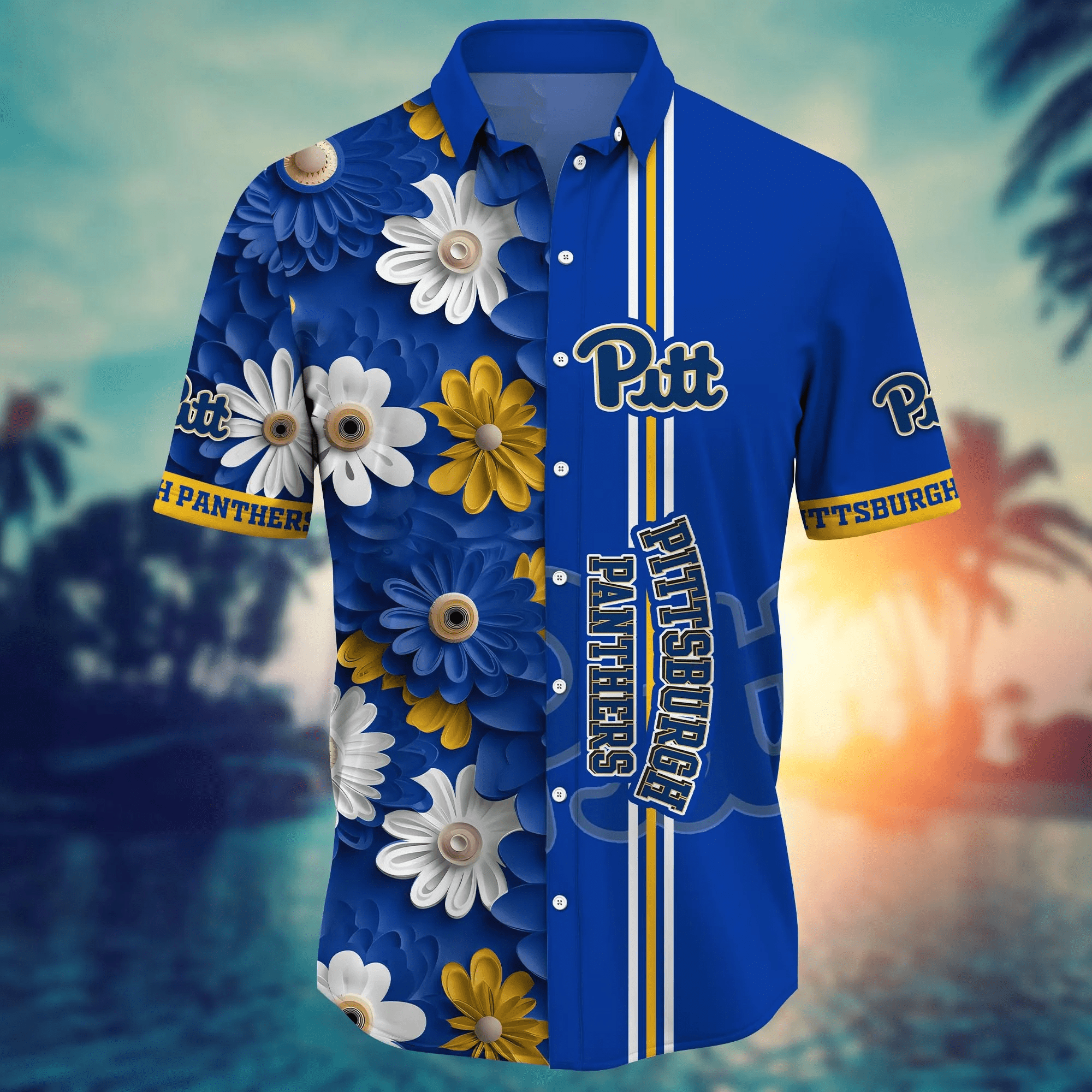 Pittsburgh Panthers NCAA Hawaiian Shirt Vacation Spots Aloha Shirt