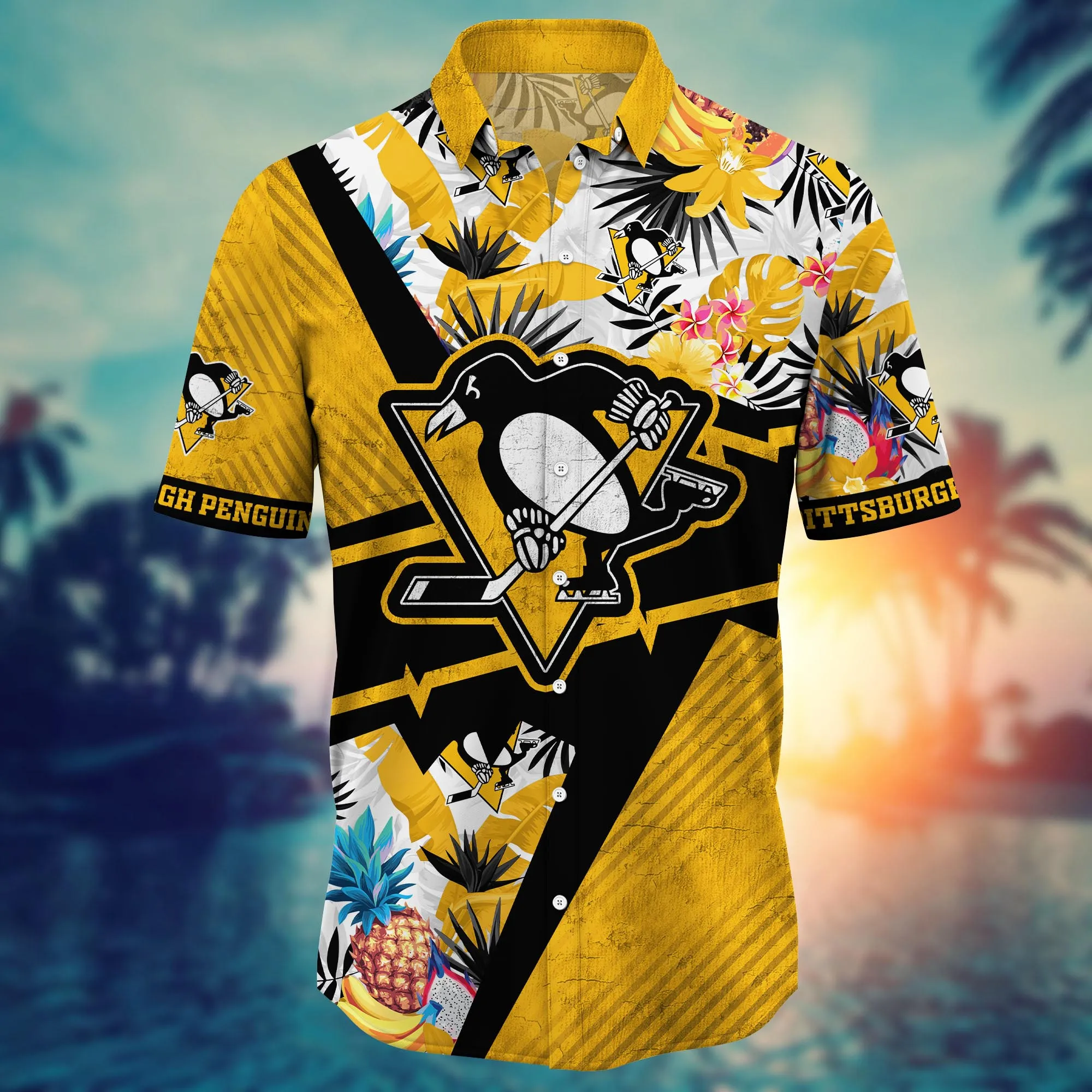 Pittsburgh Penguins NHL Hawaiian Shirt Fireflies Aloha Shirt