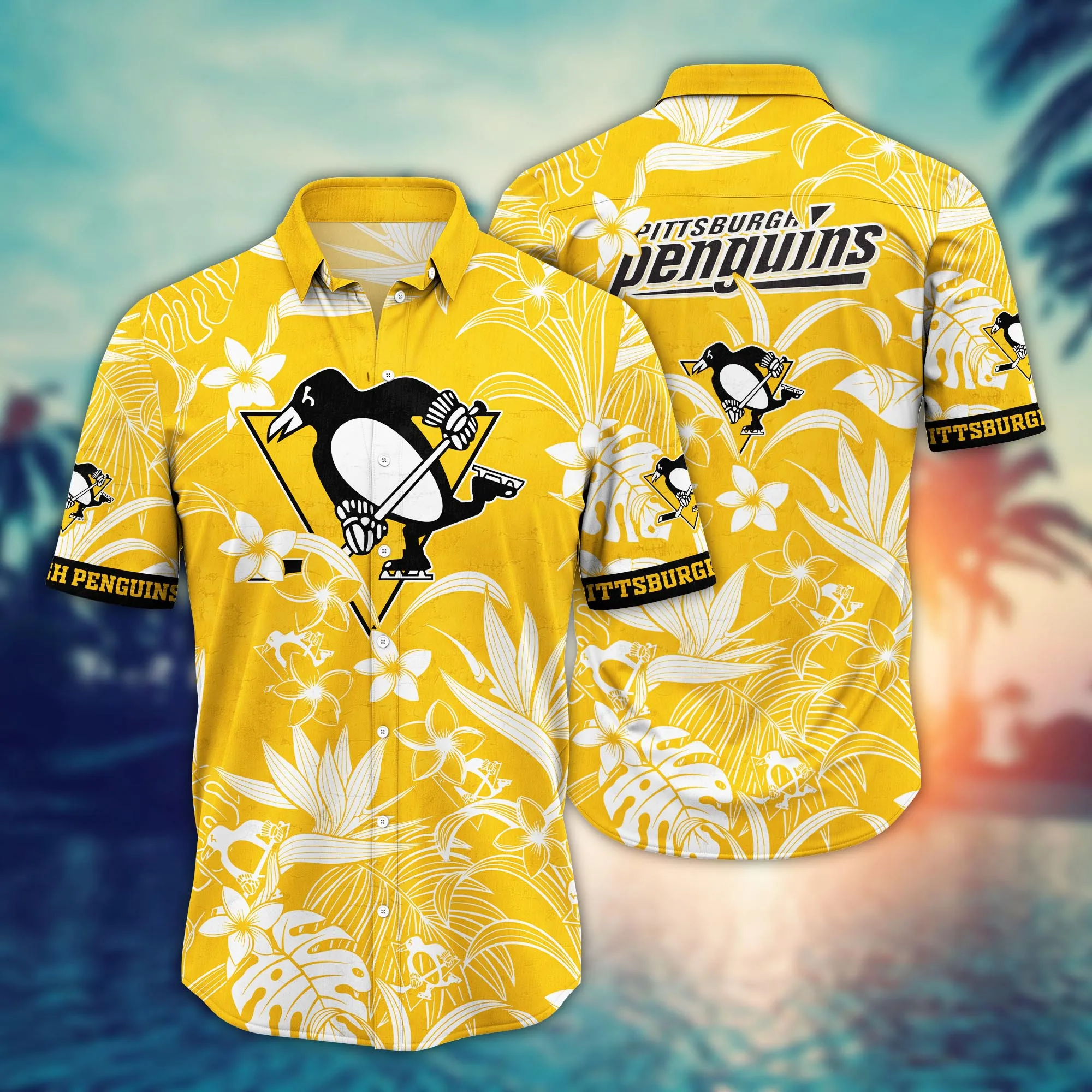 Pittsburgh Penguins NHL Hawaiian Shirt Flip Flopstime Aloha Shirt Pittsburgh Penguins NHL Hawaiian Shirt Flip Flopstime Aloha Shirt