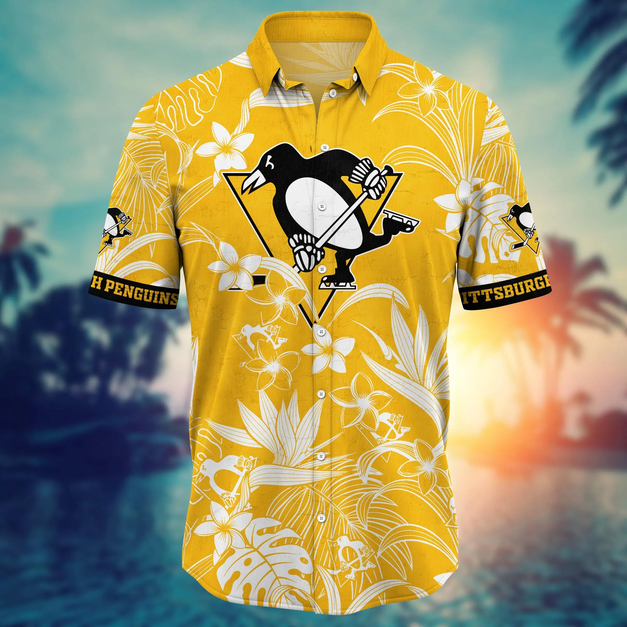 Pittsburgh Penguins NHL Hawaiian Shirt Flip Flopstime Aloha Shirt