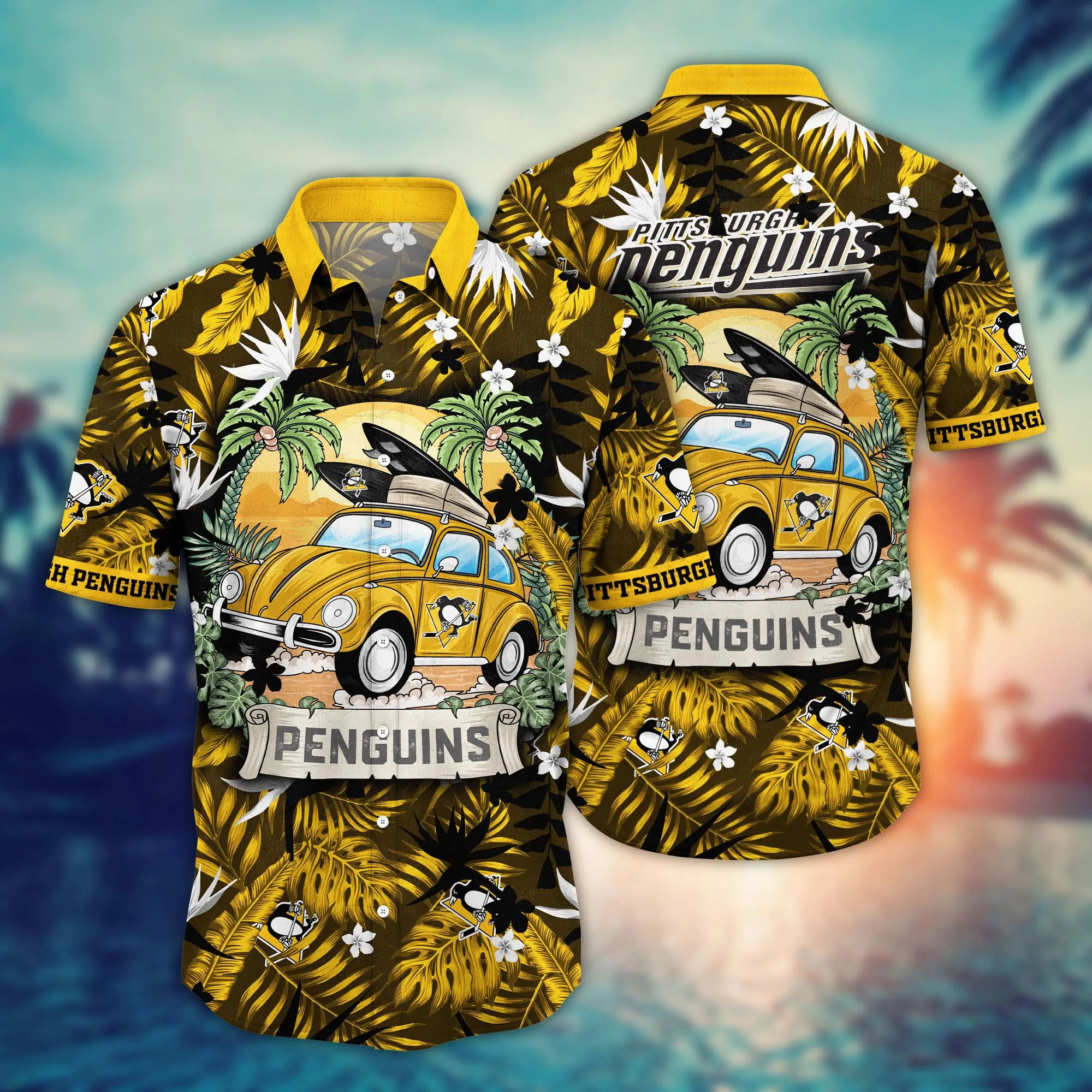 Pittsburgh Penguins NHL Hawaiian Shirt Sunshinetime Aloha Shirt Pittsburgh Penguins NHL Hawaiian Shirt Sunshinetime Aloha Shirt