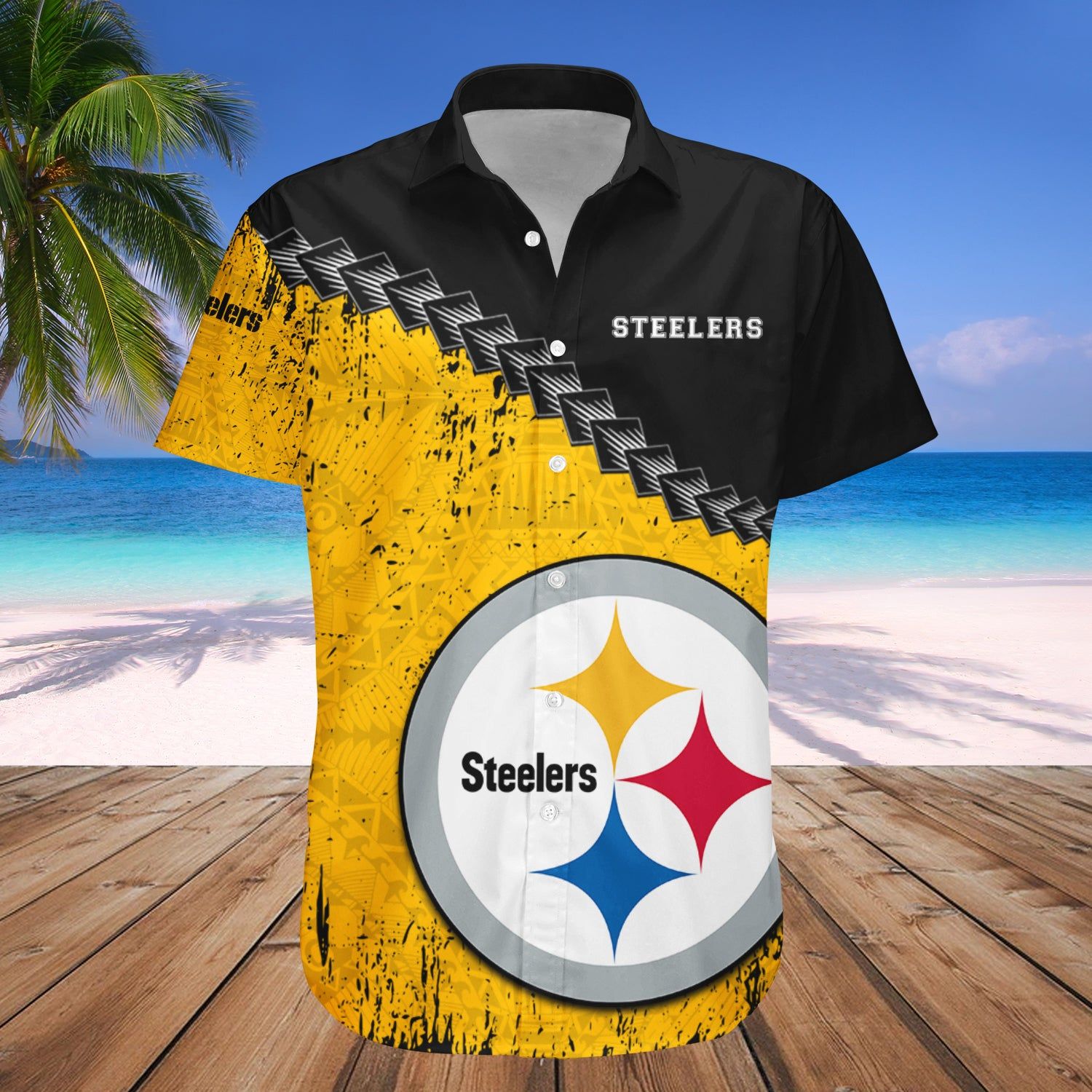 Pittsburgh Steelers Hawaii Shirt Grunge Polynesian Tattoo – NFL