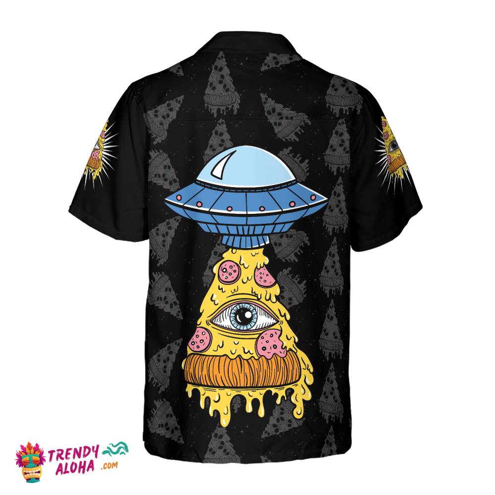 Pizza Alien Shirt For Men Hawaiian Shirt