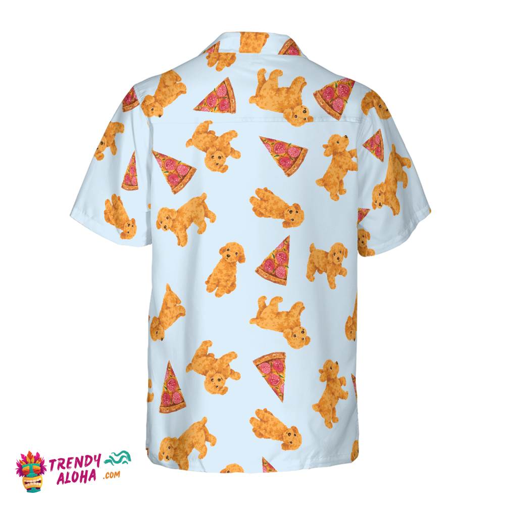 Pizza And Poodles Shirt For Men Hawaiian Shirt