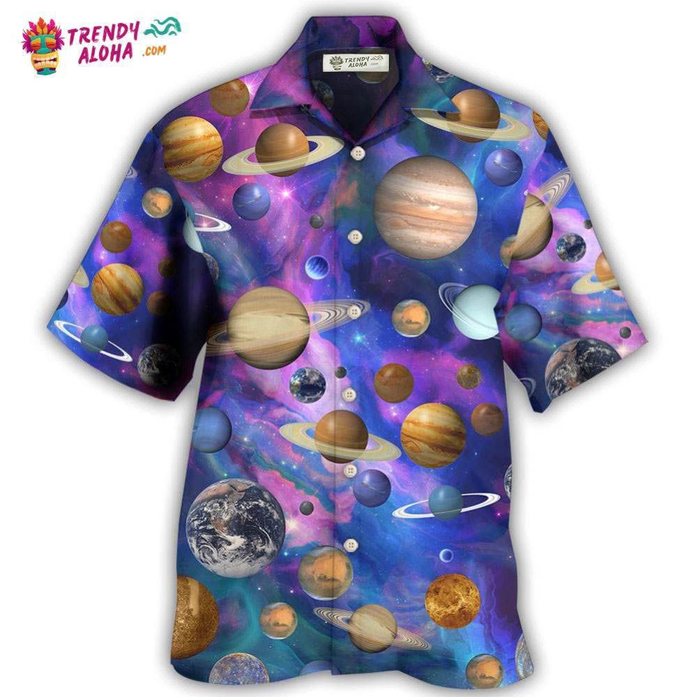 Planet Solar System Galaxy Style Hawaiian Shirt – Trendy Aloha