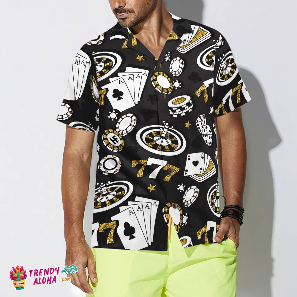Playing Chip Cards Poker Shirt For Men Hawaiian Shirt Playing Chip Cards Poker Shirt For Men Hawaiian Shirt